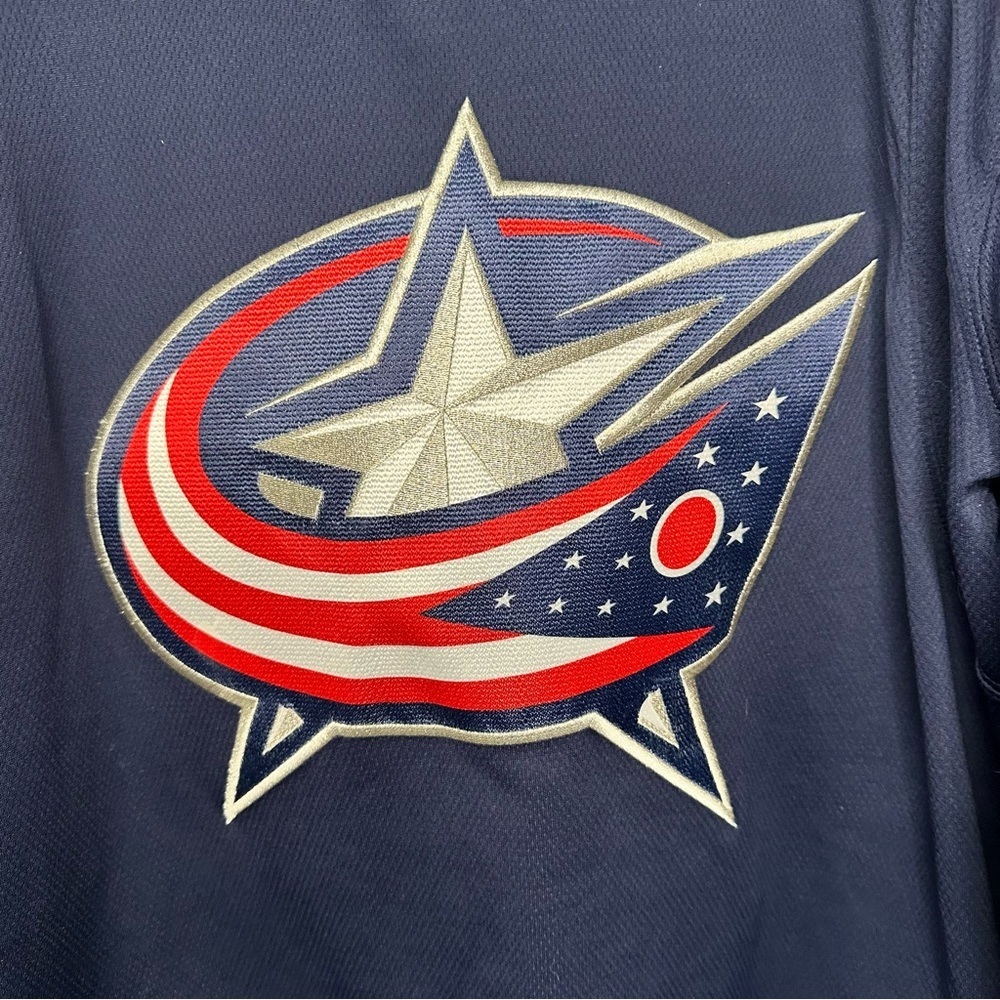 Fanatics Columbus Blue Jackets Navy Red White NHL Jersey - Picture 3 of 7